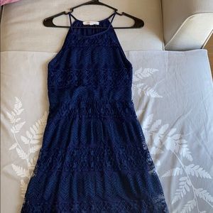 Navy blue dress lace
